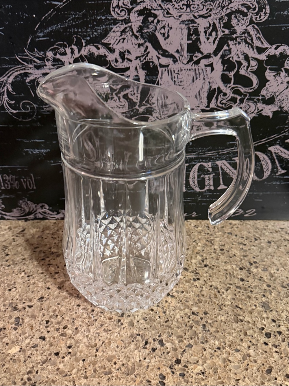 Vintage Cristal d'Arques France Longchamp 48oz Lead Crystal Pitcher